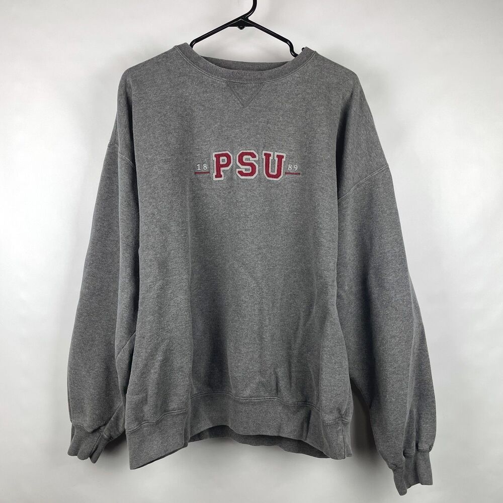 VTG Plattsburgh State University PSU Gray Sweatshirt Men's XL Gear For Sports